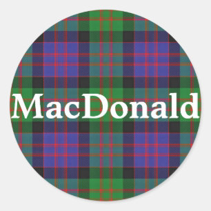 Scottish Clan MacDonald Tartan Plaid Classic Round Sticker
