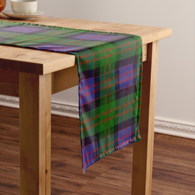 Scottish Clan MacDonald Tartan Plaid Long Table Runner (In Situ)