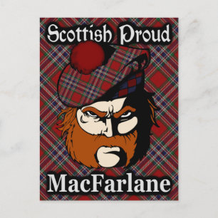 Scottish Clan MacFarlane Tartan Postcard