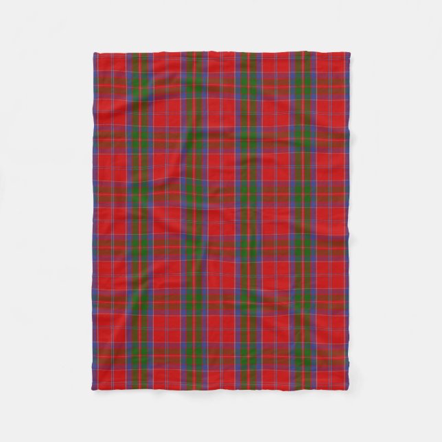 Scottish Clan MacGillivray Tartan Plaid Fleece Blanket (Front)