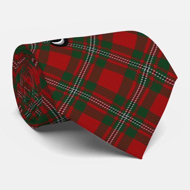 Scottish Clan MacGregor M Monogram Tartan Tie (Rolled)