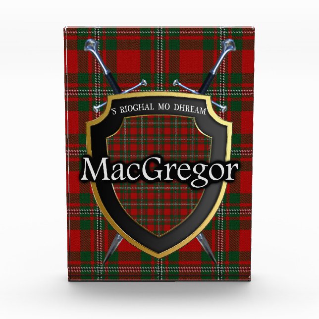 Scottish Clan MacGregor Tartan Photo Block (Front)