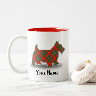 Scottish Clan MacGregor Tartan Scottish Terrier Two-Tone Coffee Mug