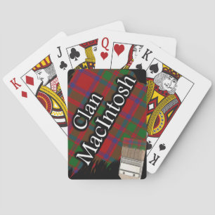 Scottish Clan MacIntosh Tartan Paint Brush Playing Cards