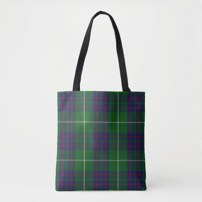 Scottish Clan MacIntyre Tartan Plaid Tote Bag (Front)