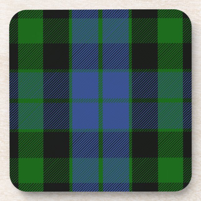 Scottish Clan MacKay Tartan Plaid Coaster (Front)