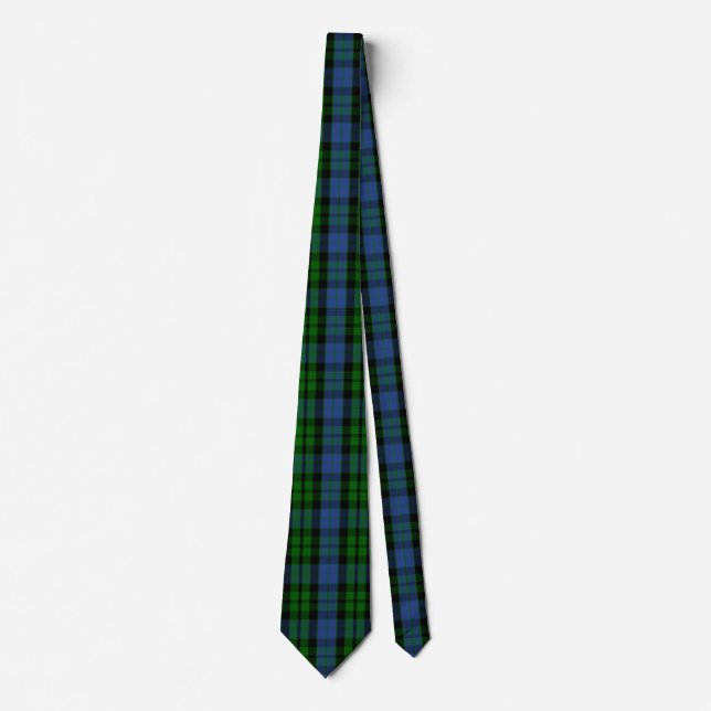 Scottish Clan MacKay Tartan Plaid Tie (Front)