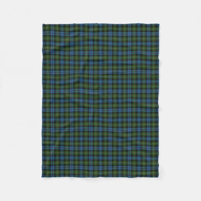 Scottish Clan MacKenzie Classic Tartan Fleece Blanket (Front)