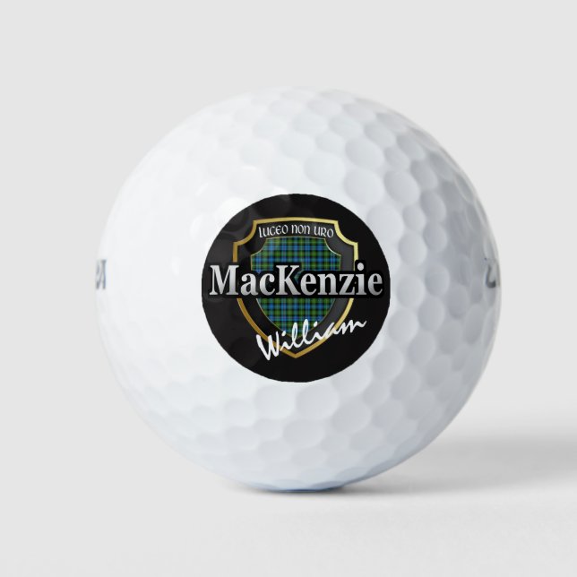 Scottish Clan MacKenzie Personalise Your Name Golf Balls (Front)