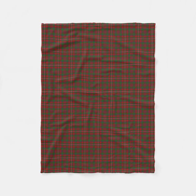 Scottish Clan MacKinnon Classic Tartan Fleece Blanket (Front)