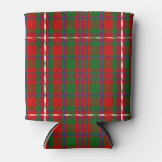 Scottish Clan MacKinnon Tartan Plaid Can Cooler (Front)