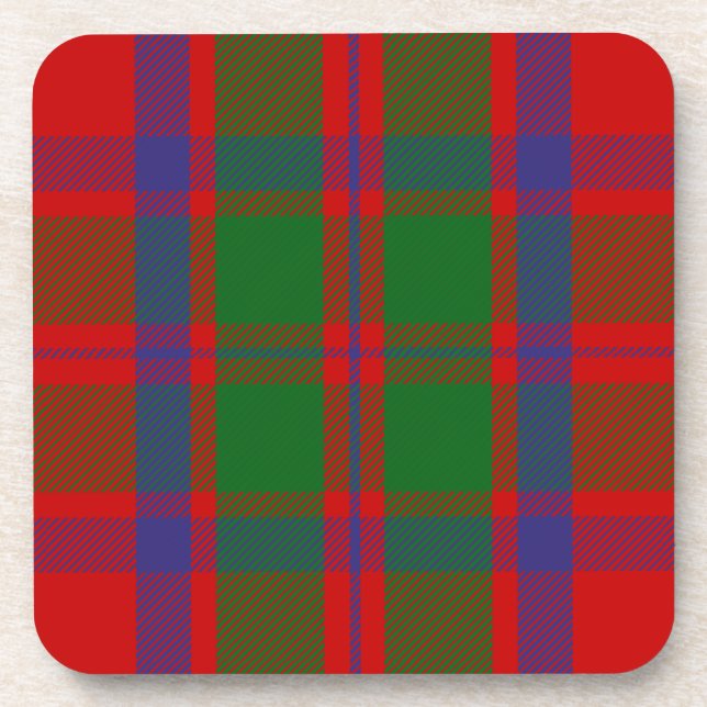 Scottish Clan MacKintosh Tartan Plaid Coaster (Front)