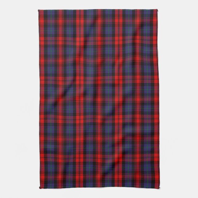 Scottish Clan MacLachlan Tartan Plaid Tea Towel (Vertical)