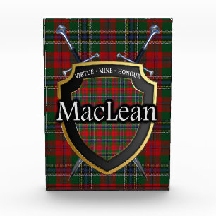 Scottish Clan MacLean Tartan Photo Block