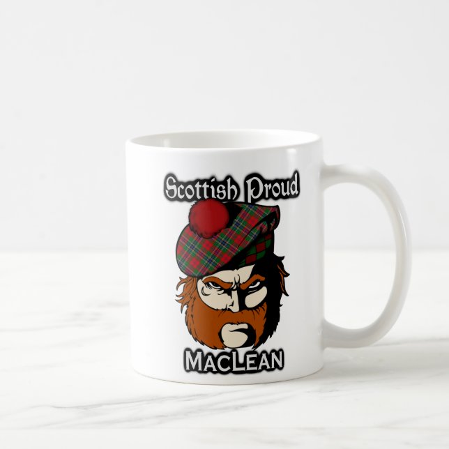 Scottish Clan MacLean Tartan Scottish Coffee Mug (Right)