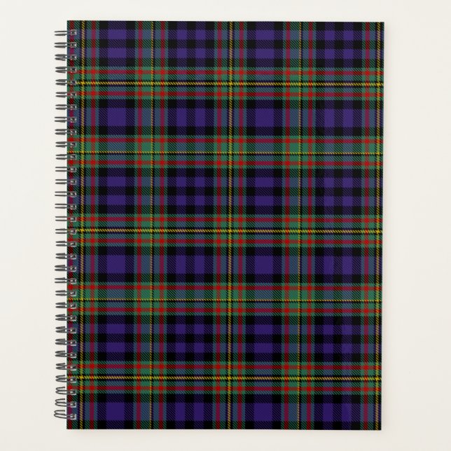 Scottish Clan MacLellan Tartan Plaid Planner (Front)