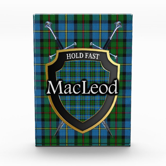 Scottish Clan MacLeod of Harris Tartan Photo Block (Front)