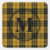 Scottish Clan MacLeod Tartan Black Monogram