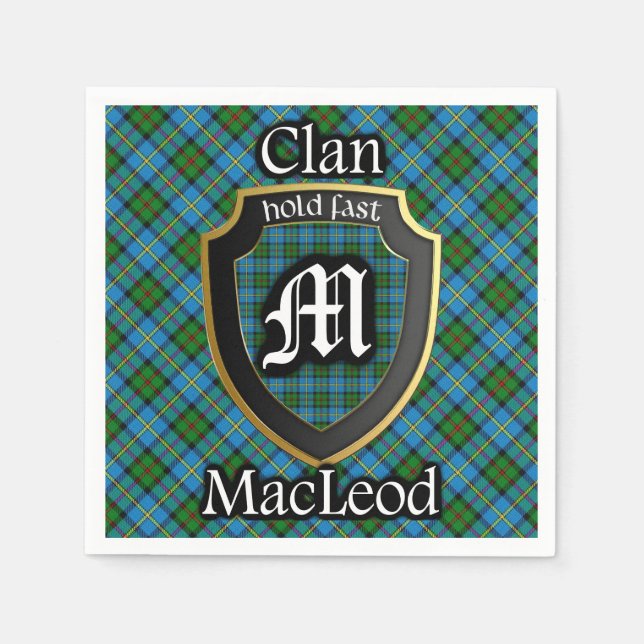 Scottish Clan MacLeod Tartan Napkin (Front)