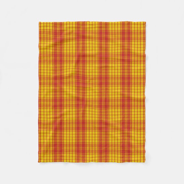 Scottish Clan MacMillan Tartan Plaid Fleece Blanket (Front)