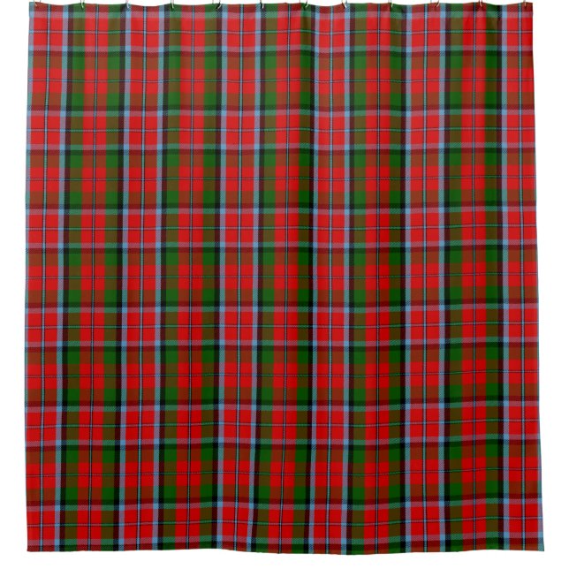 Scottish Clan MacNaughton Tartan Plaid Shower Curtain (Front)