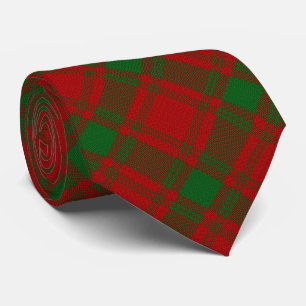 Scottish Clan MacQuarrie Letter M Monogram Tartan Tie