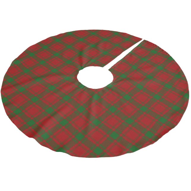 Scottish Clan MacQuarrie Tartan Brushed Polyester Tree Skirt (Angled)
