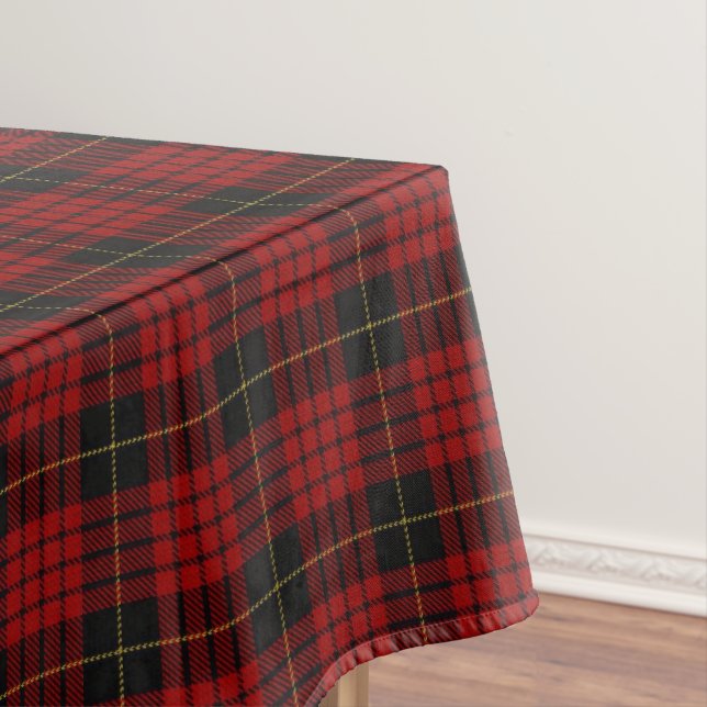 Scottish Clan MacQueen Tartan Tablecloth (In Situ)