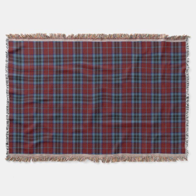 Scottish Clan MacTavish Tartan Throw Blanket (Front)