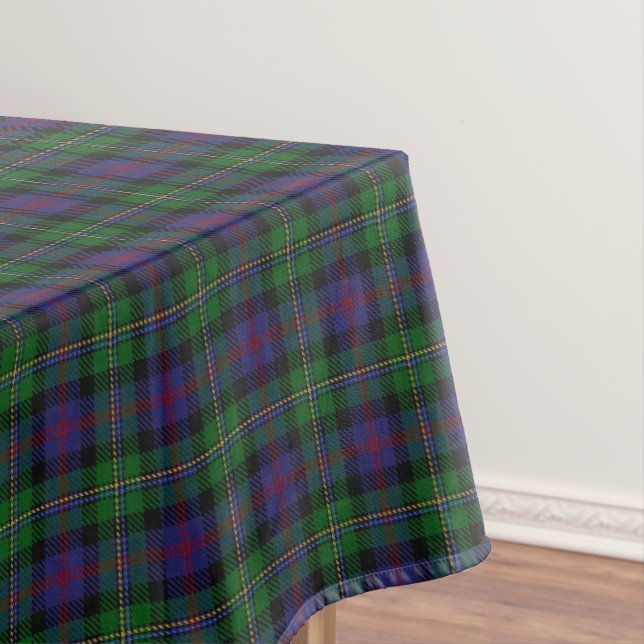 Scottish Clan Malcolm Tartan Tablecloth (In Situ)