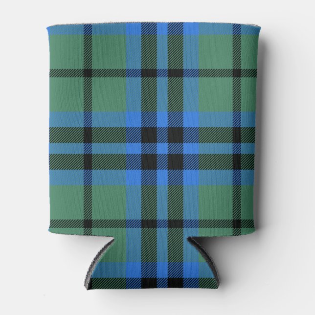 Scottish Clan Marshall Tartan Plaid Can Cooler (Front)