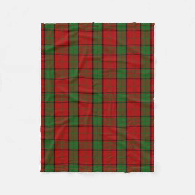 Scottish Clan Maxwell Tartan Plaid Fleece Blanket (Front)