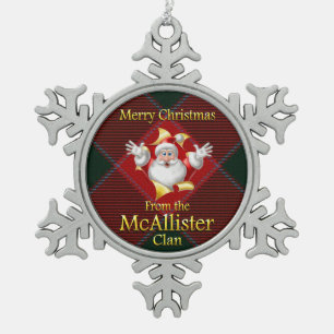 Scottish Clan McAllister Christmas Ornament
