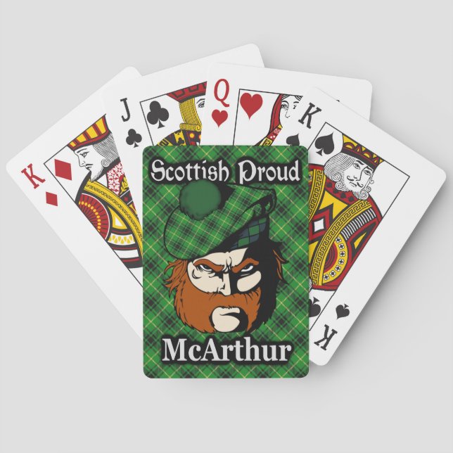 Scottish Clan McArthur Tartan Deck Playing Cards (Back)