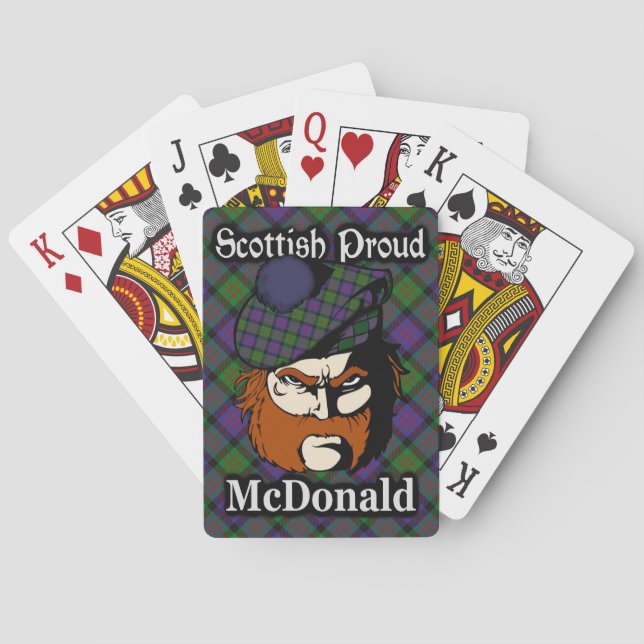 Scottish Clan McDonald Tartan Playing Cards (Back)