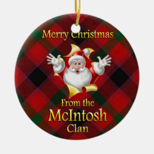 Scottish Clan McIntosh Christmas Ornament