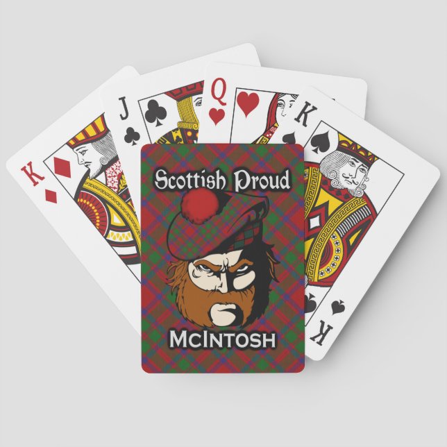 Scottish Clan McIntosh Tartan Deck Playing Cards (Back)
