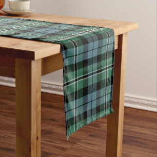 Scottish Clan Melville Tartan Plaid Long Table Runner