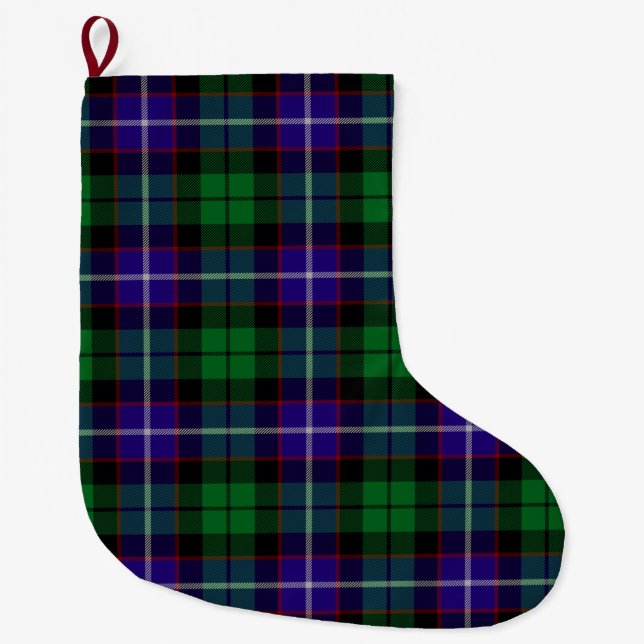 Scottish Clan Mitchell Tartan Plaid Large Christmas Stocking (Front)