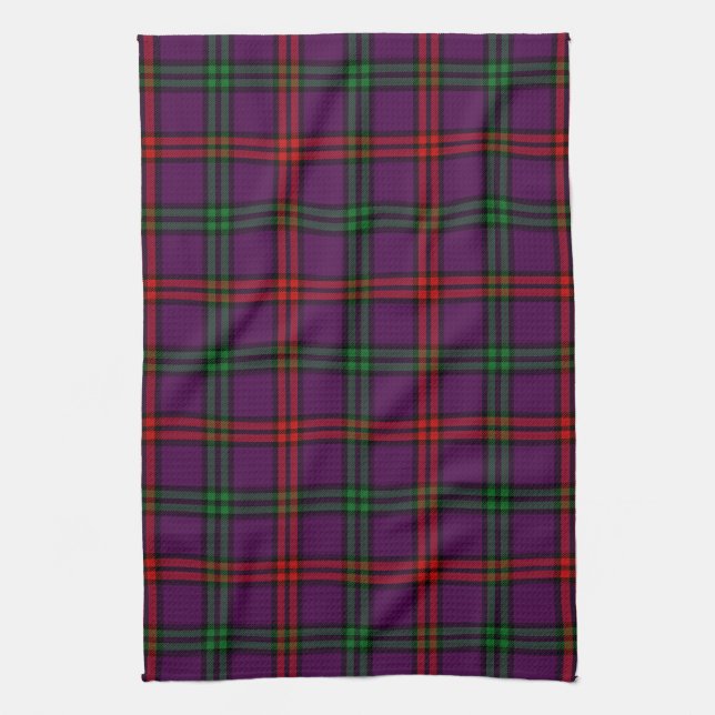 Scottish Clan Montgomery Tartan Plaid Tea Towel (Vertical)