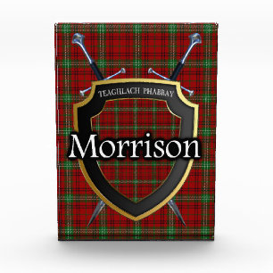 Scottish Clan Morrison Tartan Photo Block