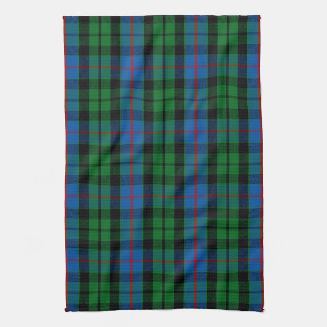 Scottish Clan Morrison Tartan Plaid Tea Towel (Vertical)