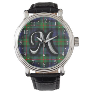 Scottish Clan Murray Monogram Tartan Watch