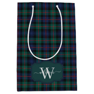Scottish Clan Murray of Atholl Tartan Monogrmmed Medium Gift Bag