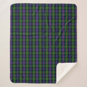Scottish Clan Murray Tartan Plaid Sherpa Blanket