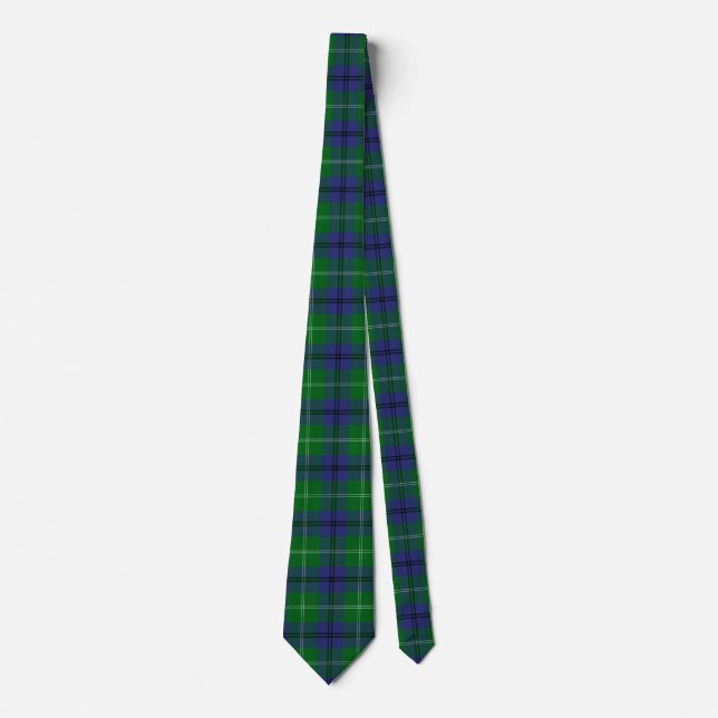 Scottish Clan Oliphant Tartan Plaid Tie (Front)