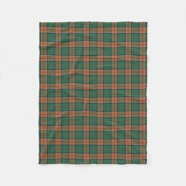 Scottish Clan Pollock Classic Tartan Fleece Blanket (Front)