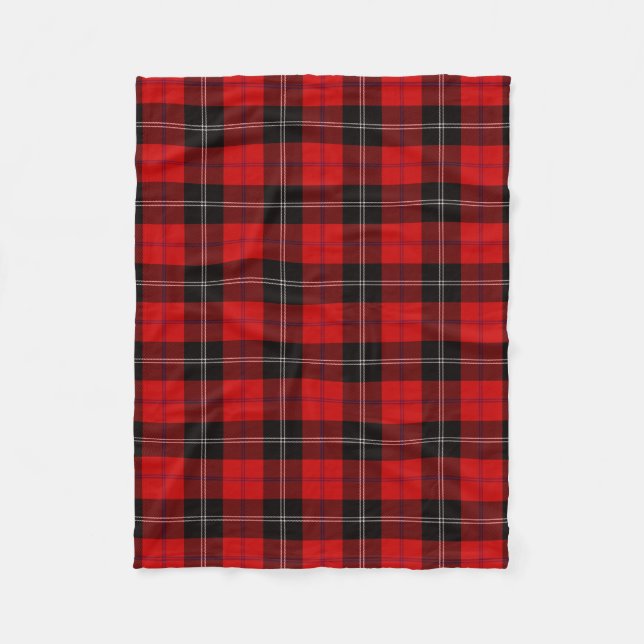 Scottish Clan Ramsay Tartan Plaid Fleece Blanket (Front)