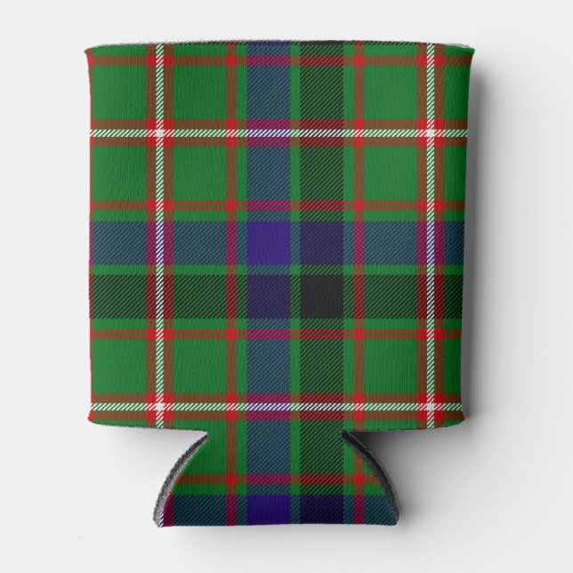 Scottish Clan Reid Tartan Plaid Can Cooler (Front)