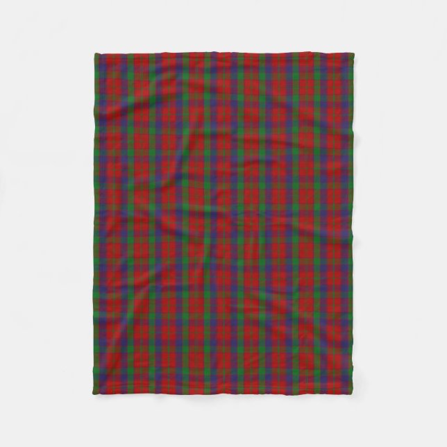 Scottish Clan Robertson Tartan Plaid Fleece Blanket (Front)